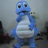 2021 Hoge kwaliteit Lovly Blue Dragon Dinosaur Mascot Kostuum Carnaval Festival Feestjurk Outfit voor volwassenen2732