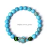 Beaded Mix Summer Style Tortoise Charms Turquoise Strand Armbanden Classic 8Mm Colorf Stone Elastic Friendship Bracelet Beac Dhgarden Dhiuy