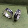 Den ursprungliga S925 Silver Stripe Fashion Hip-Hop Couples Ring2494