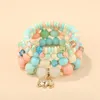Beaded Strands Bohemian Glass Pärlor pärlstav armband set för kvinnor etnisk stil vintage flerskikt elefant charm armband305u