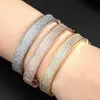 Bangle Zlxgirl Classic Two Mode Design Women Wedding Bangle Bridal Jewelry Rose Gold Silver Color Women's Zircon Bangle 230719