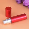 Bezpłatna wysyłka 12pcs gorąca pompa pusta perfuma Butelka 5 ml 10 ml aluminium szklane anodowane kompaktowe zapach mini spray-butles eatkc