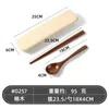 Dinnerware Sets Nature Wood Tableware Wheat Box Students Spoon Chopsticks Cutlery Set Portable Travel Kitchen Accessories