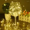 Cordes Guirlande De Mariage Décoration De Fête Fil De Cuivre Lampe Chaîne CR2032 Batterie LED Fée Lumières 6 PCS De Noël Jardin Cour Décor