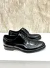 5A CAJA Original Llegada Lujo Marca italiana Hombres Cuero Pisos Hombres Británico Brogue Diseñador Zapatos de vestir Formal Business Oxfords Zapatos para hombres