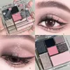 Palette de fards à paupières fumé doux et frais rose-noir Hot Girl New 7 couleurs Glitter Pearly Shadow Eyes Palette de maquillage coréenne Cosmétiques