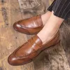 Geklede Schoenen 2021 Classic odile Patroon Zakelijke Platte Schoenen Mannen Designer Formele Jurk Leren Schoenen Heren Loafers Kerstfeest Schoenen L230720