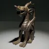 Decorative Objects Figurines Antique Small Antique Chinese Bronze Animal Unicorn Kylin Qilin Statue Mascot Room Decoration Home Accessories Gift 230719