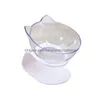 Cat Bowls Feeders Pet Double Non-Slip With Raised Stand Food And Water For Cats Dogs Bowl Supplies Drop Delivery Home Garden Dhouq