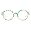 Sonnenbrillenrahmen Zeelool Retro TR90 Runder Brillenrahmen mit nicht verschreibungspflichtiger klarer Linse für Frauen FP0174