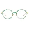 Zonnebril Frames Zeelool Retro TR90 Ronde Brillen Frame Met Non-recept Clear Lens Voor Vrouwen FP0174