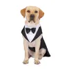 Hundkläder hund husdjur kostym hundar kläd bröllop kläder smokar valp slips jumpsuit skjortor bär elegant outfit vinter födelsedag smoking kläder 230719