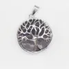 Pendentif en forme d'arbre de vie en pierre de cristal naturel Agates faire un arbre de fortune pêche breloques fabrication de bijoux Fengshui