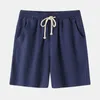 Men's Shorts Y2K Summer Casual Drawstring Solid Color Comfortable Cotton Linen Fitness Running Fashion Pants