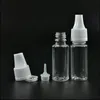 FDA Nouvelles bouteilles en plastique transparentes 10 ml Flacons compte-gouttes vides pour e-liquide avec triangle ChildProof Tamper Caps Pointes d'aiguille Huile EJUICE 10 ml Jofcs