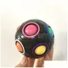 Decompression Toy 7Cm Rainbow Puzzle Ball Fidgets Toys Opp Bag Packing Cube Magic Rainbows Balls Puzzles Bundle Fidget Brain Teasers Dhmiv