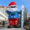 Giant Inflatable Santa With Snowboard For Christmas LED Stage Event Decor Inflatables Supplier 2019 Nightclub Parade Clearance239T