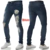 Ebaihui Mens Designer Jeans Ruped Skinny Slim Elim Elastic Denim Fit Biker Jeans Fash