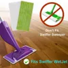 Rengöringsdukar 5st Microfiber MOP -tyg Återanvändbara tvättbara moppkuddar för Swiffer Wet Jet Sweeping Cleaning Tool Hushållens reservdelar 230720