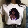 2020 Curly Girl BlackGirl Cartoon T-shirt met korte mouwen T-shirt voor dames