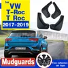 För Volkswagen VW T-Roc Troc T Roc 2017 2018 2019 Mud Flaps Splash Guards Mudguards Carbon Fiber Effect Mudflaps biltillbehör307R