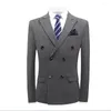 Herrenanzüge Qj Cinga Marke Männer Boutique Zweireiher Anzug Jacke Große Größe 5XL Reine Farbe Business Blazer Mäntel