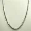 16-30 4mm 14k White Real Gold Franco Wheat Italy Spider Chain Necklace Mens225i