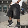 Men'S Jeans Mens Shorts Plus Size 30-46 100% Cotton Baggy Men Leisure Denim For Big And Tall Jogger 46 Drop Delivery Apparel Clothing Dh5Ne