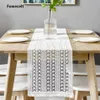 Fowecelt Hollow Out Macame Table Runner Modern Boho White Wedding Dining Decoration Esthetic Room Decor Home Textile 2107093362