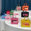 Evening Bags 10 Color Luxury Handbag For Women Fashion Letter Graffiti Solid Women's Shoulder Bag Toast