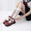 Scarpe eleganti Scarpe giapponesi Kawaii Lolita Loli Cute Uniform Bow Shoes Mary Janes Scarpe Donna Lolita Dress Cosplay Scarpe Tacco basso Plus Size 40 230719