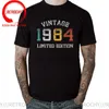 Мужские футболки с лимированным выпуском Classic в 1984 году футболка Men Men Streetwear Made Original Burity Year Tops Tees