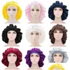 Beanie/Skull Caps Solid Color Wide Band Large Satin Bonnet Sleep Women Hair Care Night Hat Headwear Fashion Accessories Drop Deliver Dhyh2