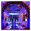 Decorative Flowers Wreaths 10M Per Lot 1M Wide Shine Sier Mirror Carpet Aisle Runner For Romantic Wedding Favors Party Decoration Dhqkv