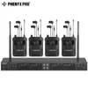 Andra elektronik fenyx pro quadchannel mono trådlöst iem system metall w 4 bodypacks 4x25 uhf frekvenser rack montering för studioband 230719