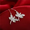 -selling 925 silver zircon dragonfly necklace earrings Jewelry Set 10set220U