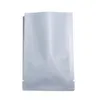 200pcs / lot Sac d'emballage sous vide en feuille de Mylar blanc mat Open Top Heat Seal Sacs en papier d'aluminium Candy Snack Pack Sample Storage Bag2440