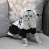 Pet Dog Cat Cameriera Costumi Cosplay Gonna Vestito Vestiti193N