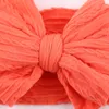 Hair Accessories 20Pcs Lot Solid Cable Bow Baby Turban Headband Kids Nylon Layers Elastic Headwraps born Boy Girl Band 230720