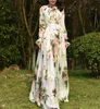 Basic Casual Dresses Floral Printed Maxi Dress Women's Sundress Abaya Dubai Hijab Chiffon Muslim Dresses African Turkey Islam Kaftan Robe 230719