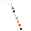 7 Chakra Gem Stone Beads Pendant Halsband Kvinnor Reiki Healing Balancing Chakra Halsband Fashion2759