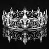 Matrimonio da uomo di cristallo da sposa tiara corona d'argento d'oro Pageant Prom strass velo diadema fascia gioielli per capelli da sposa T2001231F