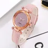 Casual Star Watch Sanded Leather Strap Silver Diamond Dial Quartz Womens Watches Ladies Wristwatches Manufactory Whole335K