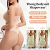 Women's Shapers Lace Thongs Bodysuit Shapewear Women Seamless Full Body Shaper Slimming Waist Tummy Control Underwear Flat Belly Nude Corset 230719