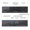 Connectors Scart/HDMI to HDMI Compatible 720P 1080P HD Coaxia Audio Video Converter scart and HDMI 2 way input Monitor Box For HDTV DVD STB