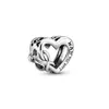 Fine jewelry Authentic 925 Sterling Silver Bead Fit Pandora Charm Bracelets Love Heart Mother's Day Rose Gold Fastener Safety245E