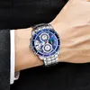 BENYAR Fashion Business Dress Mens Watchs Top Brand Luxury Chronograph Full Steel Water Quartz Clock Support Drop2122