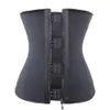 Lateksowy trener talia Body Shaper Woman Corsets z Zipper Cincher Corset Top Schming Belt Black Plus Size 9078286G