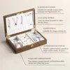 Pudełka biżuterii drewniane klapka organizator biżuterii pudełko biżuteria prezent prezent na wyświetlacz obudowa zegarek kolczyki pierścionkowe uchwyt biżuterii organizator pudełka 230719