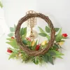 Decorative Flowers Flower Garland Orange Decoration Artificial Fall Fireplace Mantle Centerpiece For Wedding Reception